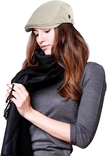 Vista 3 de DIYDECAL Gorras planas de algodón para hombre, boina de conducción taxista para mujer