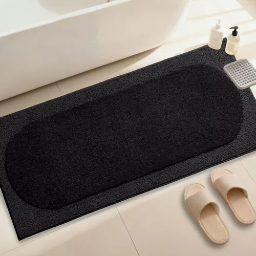 Vista 25 de DEXDE - Alfombra antideslizante para baño, ducha, 24 x 16 pulgadas, color beige