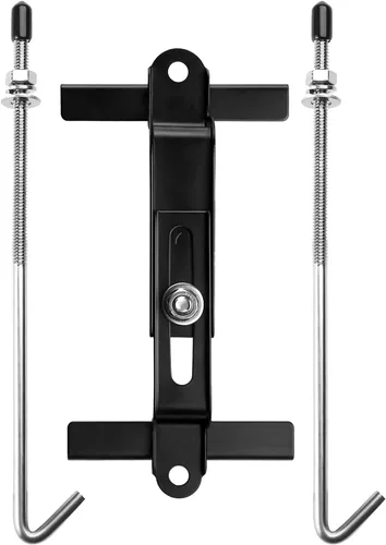 Vista 7 de Soporte de batería ajustable,Barra transversal universal con 8 ''de longitud,18-8 (304) juegos de pernos J de acero inoxidable