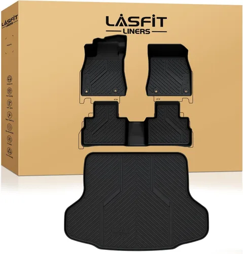 Vista 24 de LASFIT Alfombrillas de suelo y tapete de carga para Kia K4 2026 2025 para todo tipo de clima, TPE ajuste personalizado, juego completo