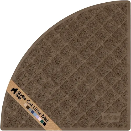 Vista 37 de GORILLA GRIP Tapete para caja de arena para gatos, resistente al agua, respaldo texturizado, fácil de limpiar, menos residuos y suelos limpios, 17 x