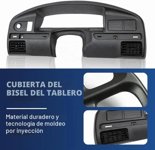 Vista 5 de PIT66 Cubierta de bisel para panel de salpicadero, compatible con Ford F150 F250 F350 1992-1997 cubierta de tablero Ford F-Series 1994-1997