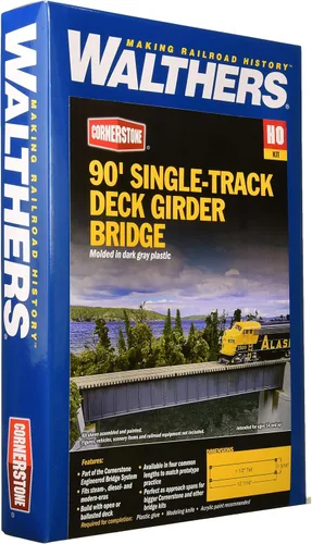Vista 15 de Walthers Cornerstone Puente de ferrocarril de doble vía Pilar concreto pkg(2) 933-4553 HO Escala Modelo Ferrocarril - Kit de estructura