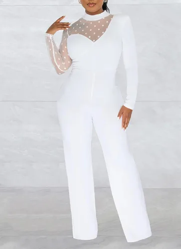 Vista 3 de Kafiloe Enterizo sexy de un hombro para mujer, entallado, de pierna ancha, pantalón largo