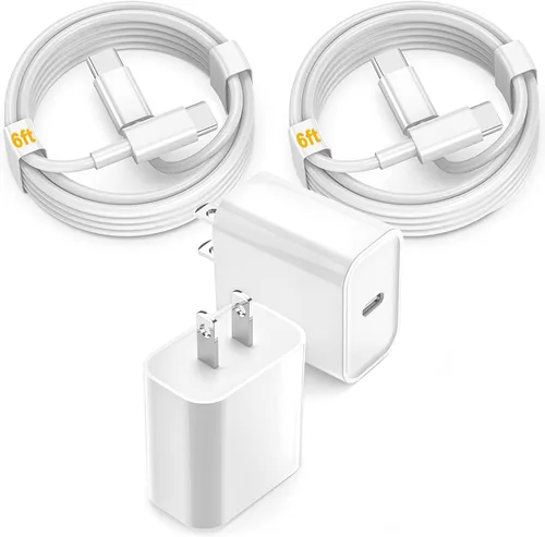 Vista 9 de Paquete de 2 cargadores rápidos USB C para iPad Pro 13 (M4)/iPad Pro 12.9/11 en 2025-2018, iPad Air 6th (M2)/5th/4 10.9 pulgadas, iPad 11/10/Mini