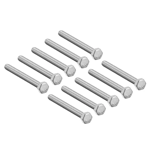 Vista 41 de 10 tornillos hexagonales M6 M6-0.039 x 1.575 in UNC Tornillos de cabeza hexagonal A2-70 (304) de acero inoxidable totalmente roscados, totalmente