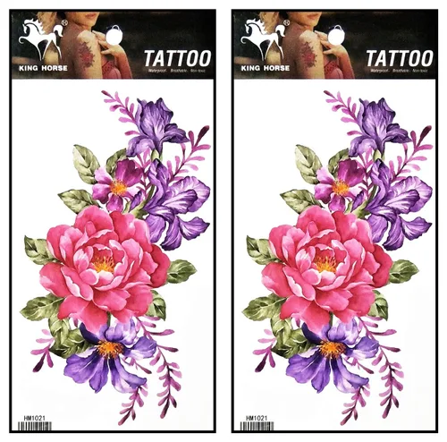 Vista 22 de Tatuajes 2 hojas de mariposas mosca de mariposa tatuajes temporales pegatinas falsas cuerpo brazo pecho hombro tatuajes para adolescentes, hombres