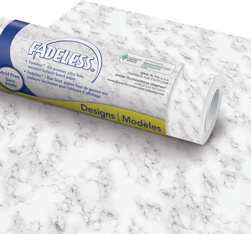 Vista 56 de Fadeless Papel para Tablón de Anuncios, Papel Resistente a la Decoloración para Decoración de Aula, 48" x 50', Azure, 1 Rollo