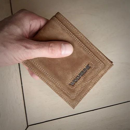 Vista 34 de WOLVERINE Billetera plegable de lona/cuero para hombre
