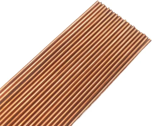 Vista 6 de 20 piezas de varillas de soldadura de cobre BCuP-2 (5/64") 2mm de fósforo, varillas redondas de soldadura de latón autoflujo con TIG y arco