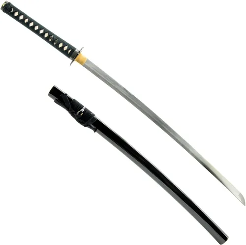 Vista 18 de HMS Samurai Katana Sword, Practical, Hand Forged, 1045 Carbon Steel, Heat Tempered/Clay Tempered, Full Tang, Sharp, Scabbard Blanco-dragón-951A