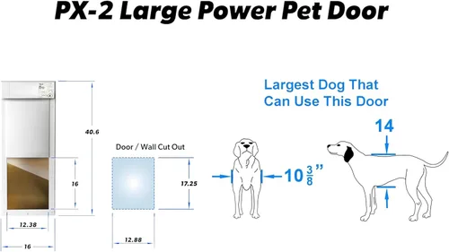 Vista 8 de Power Pet Smart Automatic Electronic Pet Door by High Tech Pet (Door Mount, Large, WiFi Enabled - App Control)