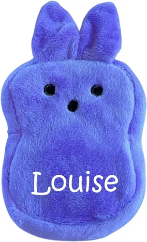 Vista 6 de Cesta de Pascua personalizada, tarjeta de regalo o soporte para dinero, idea de regalo de conejo (azul)