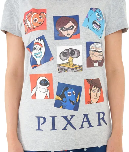 Vista 2 de Disney Pijama corto para mujer Pixar Toy Story Los Increíbles Buscando a Nemo Monsters Inc