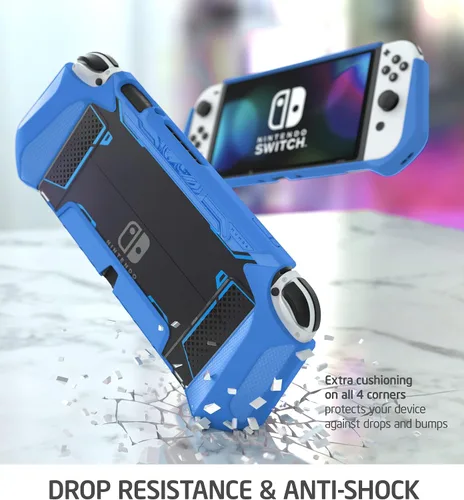 Vista 3 de Mumba Funda acoplable para Nintendo Switch OLED 2021, serie Blade TPU Grip Funda protectora Accesorios compatibles con Nintendo Switch OLED de 7