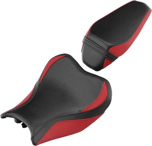 Vista 13 de C.C. RIDER Asiento de piloto para conductor y pasajero apto para Kawasaki Z900 2017-2024 07-Negro+Verde