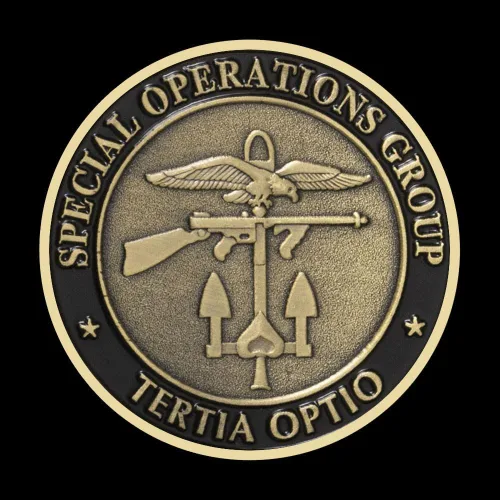 Vista 2 de 1 unids CIA Special Operations Group Tertia Optio Challenge Moneda Premio Graduado Regalo Coleccionable Medalla Monedas