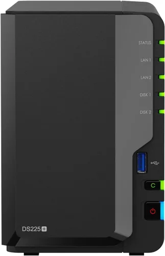 Vista 9 de Synology DiskStation DS225+ de 2 bahías (sin disco)
