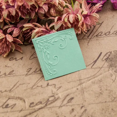 Vista 7 de Plantilla de carpeta de grabación en relieve de plástico con encaje para bricolaje álbum de recortes, álbum de fotos, tarjetas, fabricación