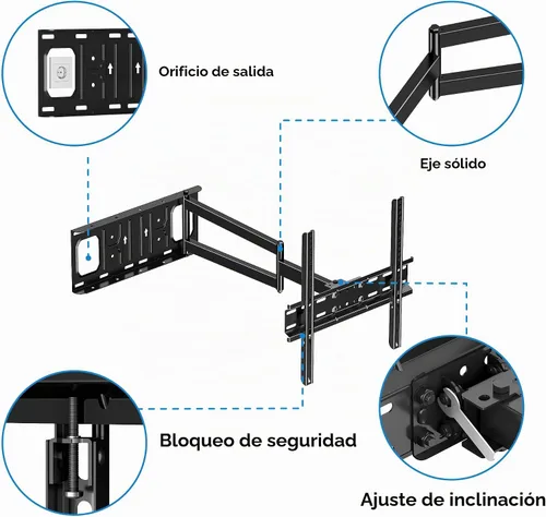Vista 7 de FORGING MOUNT - Soporte de pared para TV de esquina de brazo largo