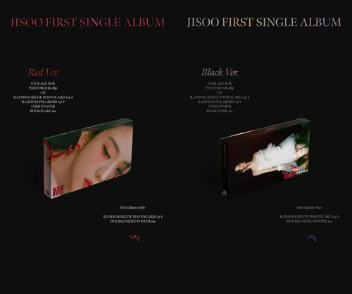Vista 3 de Incl. Artículo anticipado JISOO ME PRIMER 1ST ÁLBUM ÚNICO ROJO + NEGRO - Juego de 2 Vistas. +Tienda Tarjeta Regalo K-POP SEALED