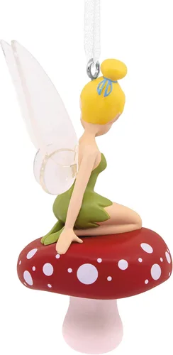 Vista 2 de Hallmark Disney Tinker Bell on Mushroom Adorno navideño