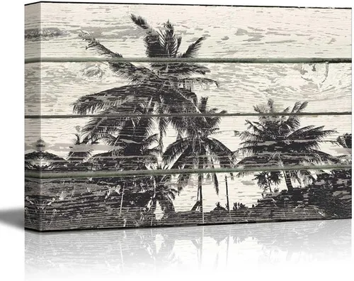 Vista 38 de wall26 - Obra de arte con estampado de madera de ciervo en bosque de abedules - Lienzo rústico para pared, arte para el hogar - 16 x 24 pulgadas