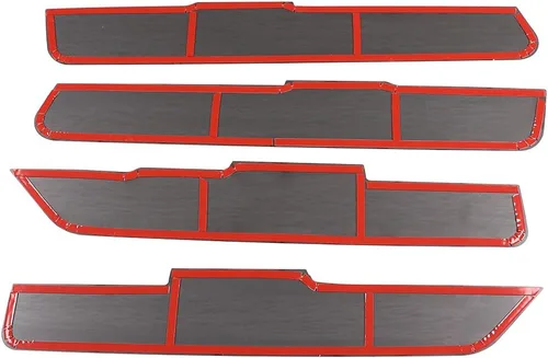 Vista 7 de Cubierta de panel de decoración de puerta interior de aleación de aluminio, 4 piezas para Land Rover Defender 110 2020-2022 accesorios de automóvil