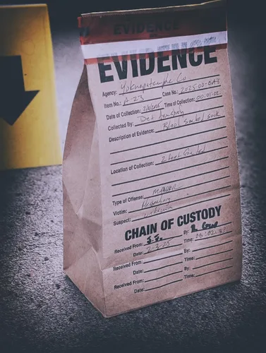 Vista 3 de Crime Scene Bolsas de papel para pruebas (pequeñas)