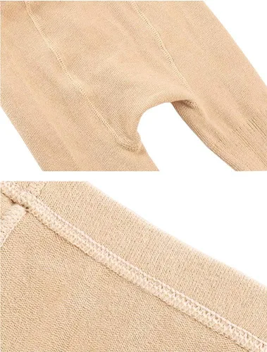 Vista 4 de CHUNG Medias de algodón para niñas pequeñas, medias gruesas de punto trenzado para invierno