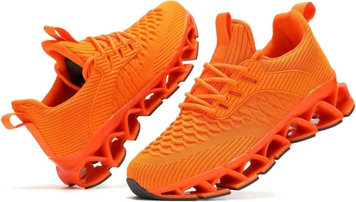 Vista 7 de Zapatos deportivos para hombre sin cordones para correr, caminar, tenis con cuchilla, informales, cómodos, antideslizantes, para el trabajo