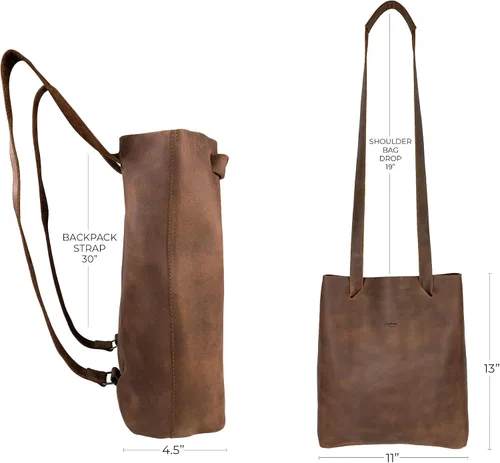 Vista 6 de Heather's, Mochila convertible a bolsa de hombro, bandolera espaciosa para mujer, bolso cuadrado, organizador de pañales pequeño, viaje y viajes