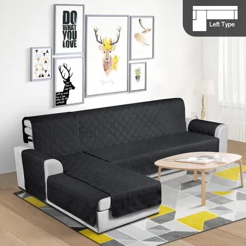 Vista 4 de TAOCOCO Fundas de Sofá Seccional 100% Impermeables en Forma de L, Fundas de Sofá de 3 Piezas, Funda de Chaise Lounge para Mascotas y Niños, Fundas