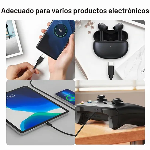 Vista 2 de Cable de carga USB A a USB C de 3 pies para iPhone serie 17/16/15/14, cable Apple Carplay para iPad Pro/Air 10ª/5ª generación/Max Plus Negro
