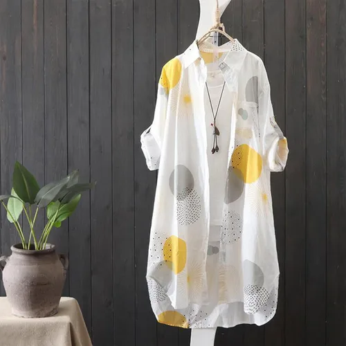 Vista 2 de Long Sleeve Shirts for Women Spring Summer Dressy Casual Button Down Plus Size Tops Office Work Blouses
