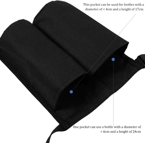 Vista 2 de Pacify Funda de masaje con 2 bolsillos, bolsa de botella de aceite ajustable para loción de masaje para terapeuta