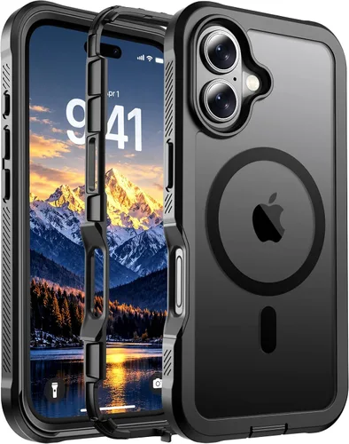 Vista 191 de Funda magnética para iPhone 17, protección resistente, color blanco antiguo