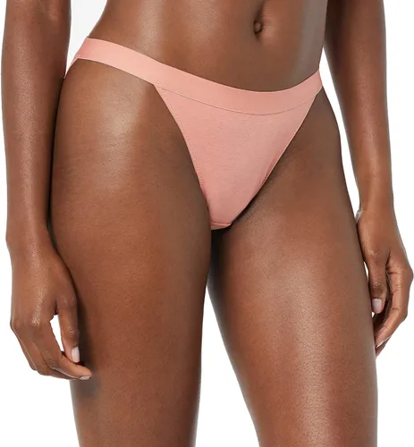 Vista 2 de Tienda Essentials Calzoncillos Tanga de algodón y encaje para mujer, paquete de 4