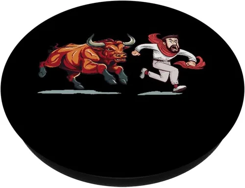 Vista 2 de Saint Fermin Bulls Running PopSockets Adhesivo PopGrip