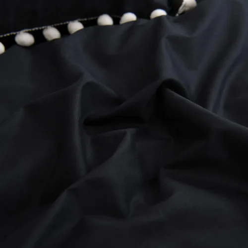 Vista 8 de Softta Euro Sham Covers - Juego de 2 fundas de almohada de 26 x 26 pulgadas con pompón negro, estilo étnico, vintage, 100% algodón puro, fundas