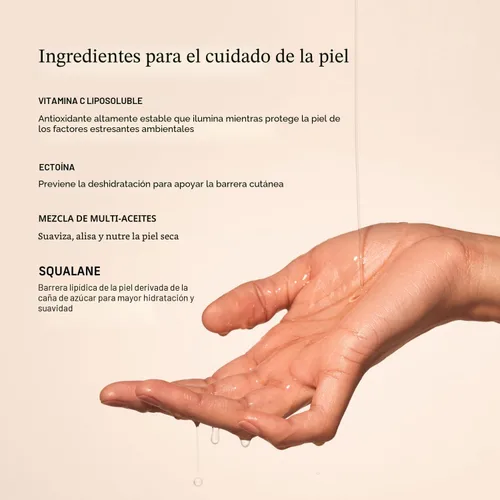 Vista 6 de CYKLAR Aceite corporal con vitamina C para mujeres y hombres. Suero corporal hidratante con aroma a Neroli Desnudo para una piel radiante.