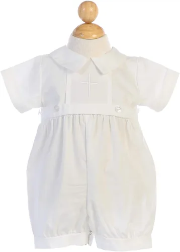 Vista 4 de Hecho en Estados Unidos - Trajes de bautismo para niños, Traje de bautizo para bebé, Algodón bautismal - Ropa de Bautizo para Niño Bebe
