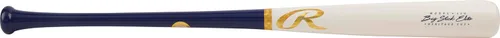 Vista 2 de Rawlings Big Stick Elite Wood Baseball Bat Maple/Birch/Composite Options Natural/Azul Marino 110 Abedul