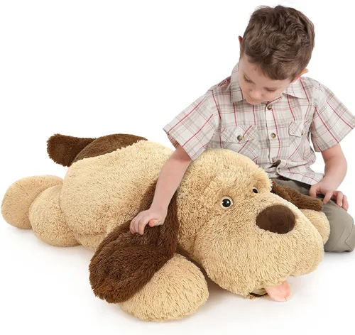 Vista 20 de MorisMos German Shepherd Stuffed Animal, 32 Inch Giant Stuffed Dog Plush Pastor alemán