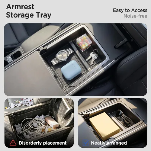 Vista 7 de Organizador de consola de 6 piezas para accesorios Tesla modelo Y/3