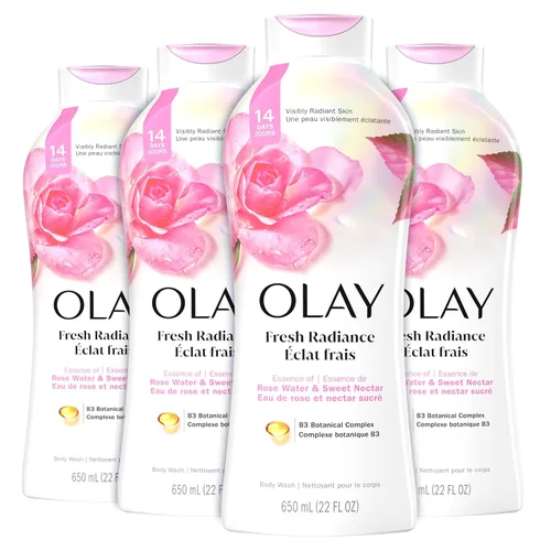 Vista 17 de Olay Gel de baño para mujer, Fresh Radiance, frescura amante de la piel 24/7, visiblemente radiante, limpiadores a base de plantas, vitamina B3