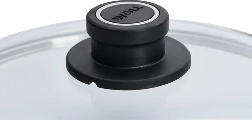 Vista 3 de Woll Tempered Glass with Stainless Steel Rim and Vented Knob Round Lid, 12", Clear