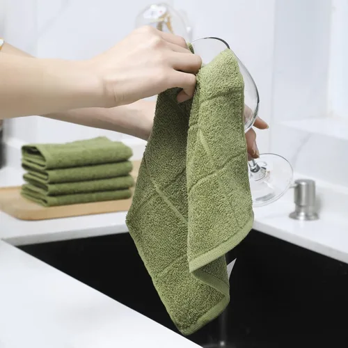 Vista 2 de Glynniss Paños de Cocina Trapos de Platos Altamente Absorbentes 100% Algodón Paños de Cocina para Lavar Platos, Limpieza Buena absorción