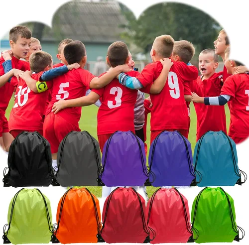 Vista 5 de Bolsas con cordón a granel 48 unidades mochila con cordón a granel bolsas de cordón para la escuela gimnasio