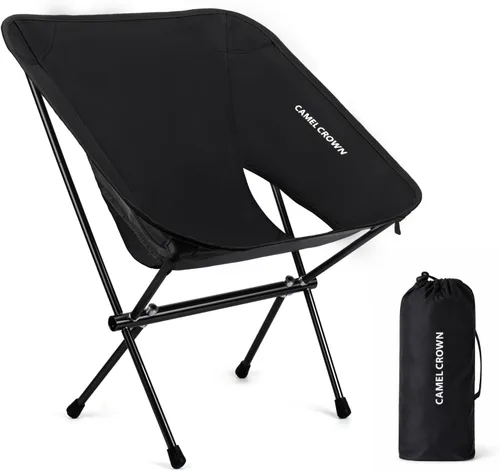 Vista 10 de CAMEL CROWN Silla portátil de camping ligera y compacta plegable con malla para acampar al aire libre, viajar, playa, picnic, festival, senderismo
